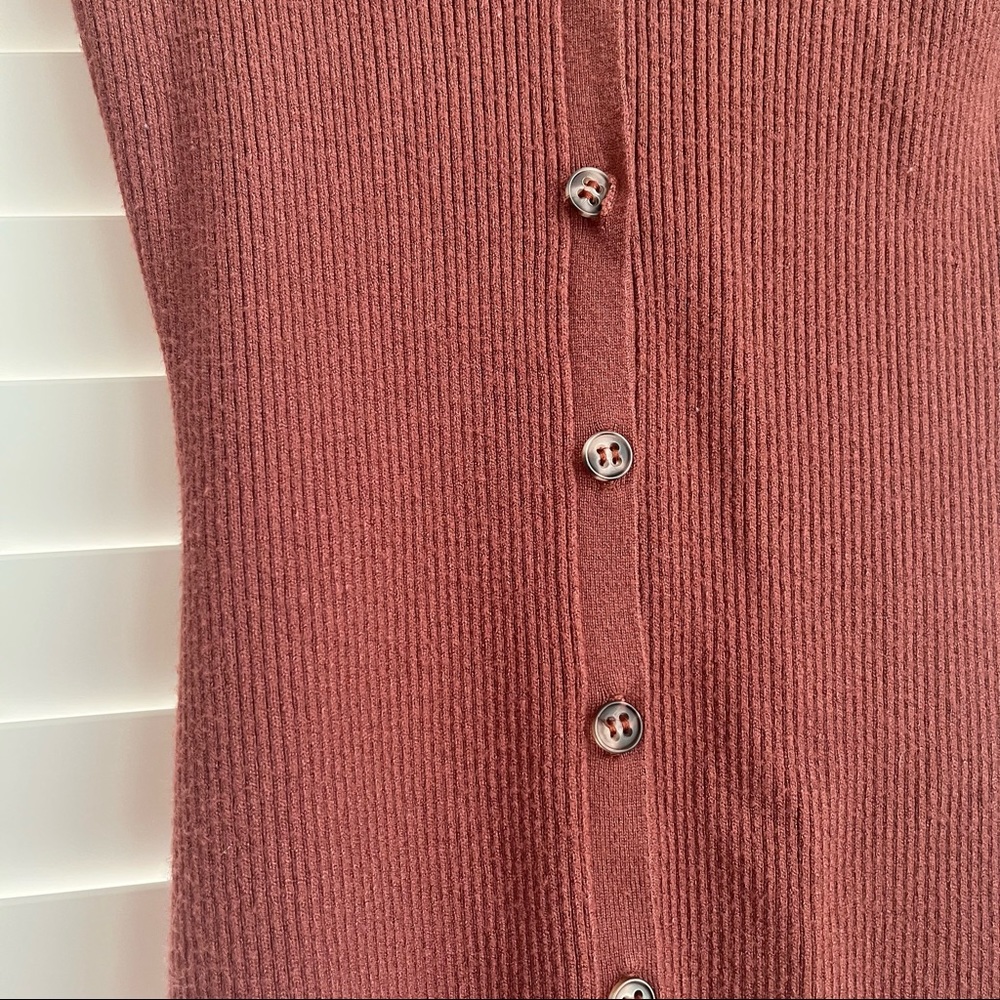 Lulus Button Down Ribbed Dress - Picture 3 of 4